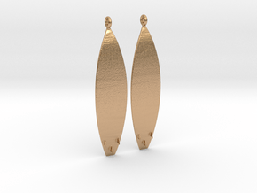 Surfboard - Drop Earrings in Natural Bronze