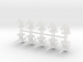 Bio Raptors 6mm Infantry miniature model set games in Clear Ultra Fine Detail Plastic