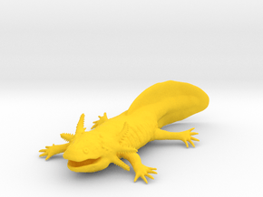 Axolotl high detail in Yellow Smooth Versatile Plastic