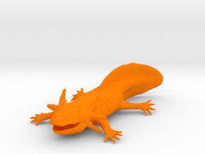 Axolotl high detail in Orange Smooth Versatile Plastic