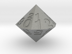 d20 Decagonal Dipyramid (old) in Gray PA12