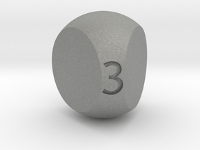 d3 Sphere Dice (top read) in Gray PA12