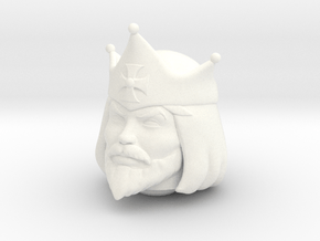 King He-man Head Vintage in White Processed Versatile Plastic