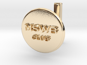 Cufflink MSWB Club in 14k Gold Plated Brass