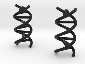 DNA Earrings in Black Natural Versatile Plastic