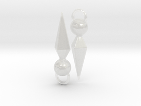 Ishtar Earrings in Clear Ultra Fine Detail Plastic