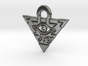 Flat Millennium Puzzle Charm in Polished Silver