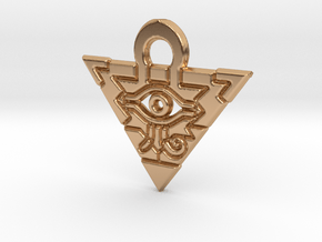 Flat Millennium Puzzle Charm in Polished Bronze