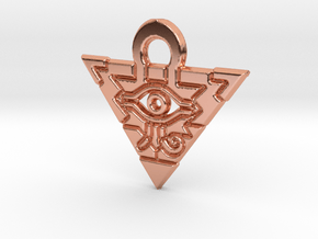 Flat Millennium Puzzle Charm in Polished Copper