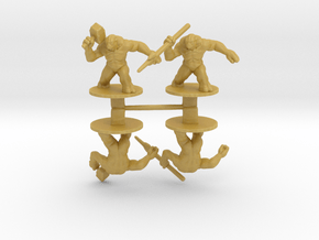 Cavern Trolls 6mm miniature model set fantasy rpg in Tan Fine Detail Plastic