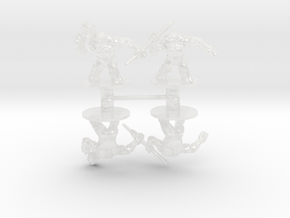Cavern Trolls 6mm miniature model set fantasy rpg in Clear Ultra Fine Detail Plastic