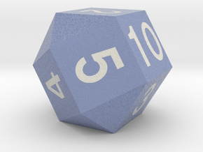 d10 based on two square cupolae (color) in Matte High Definition Full Color