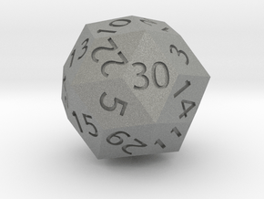 d30 Rhombic Triacontahedron in Gray PA12