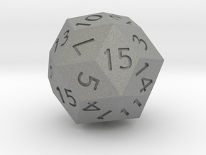 d15 Rhombic Triacontahedron in Gray PA12