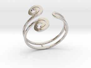 Rolled ring in Rhodium Plated Brass