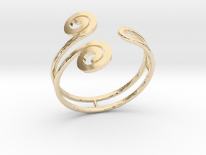Rolled ring in 9K Yellow Gold 