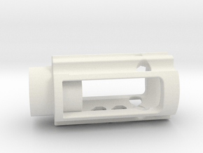 Lux S swith mount and battery holder in White Natural Versatile Plastic