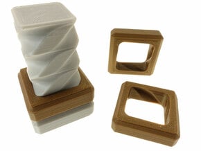 Squarely Nuts in White Natural Versatile Plastic
