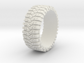 Mud Tire ring in White Natural Versatile Plastic