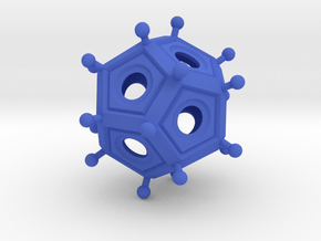 Larger Roman Dodecahedron in Blue Smooth Versatile Plastic
