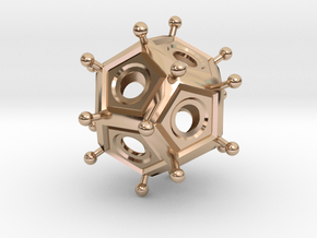 Larger Roman Dodecahedron in 9K Rose Gold 