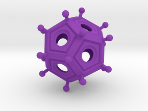 Larger Roman Dodecahedron in Purple Smooth Versatile Plastic