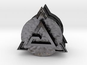 Stylish Aard Sign from The Witcher 3 Game Charm in Polished and Bronzed Black Steel