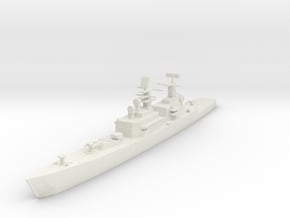 USS Bainbridge CGN-25 in White Natural Versatile Plastic: 1:1200