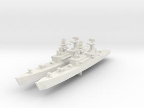 USS Bainbridge CGN-25 in White Natural Versatile Plastic: 1:3000