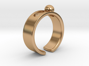 Notched ring in Polished Bronze