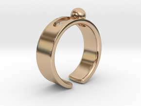 Notched ring in 9K Rose Gold 