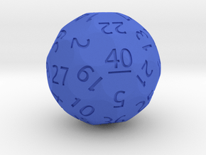 d40 Sphere Dice (Regular Edition) in Blue Smooth Versatile Plastic