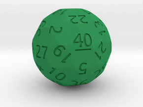 d40 Sphere Dice (Regular Edition) in Green Smooth Versatile Plastic
