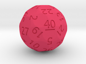 d40 Sphere Dice (Regular Edition) in Pink Smooth Versatile Plastic