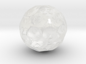 d40 Sphere Dice (Regular Edition) in Clear Ultra Fine Detail Plastic