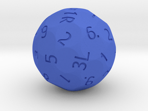 Benford's Law Dice Set - First Digit d40 in Blue Smooth Versatile Plastic