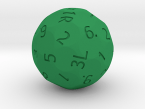 Benford's Law Dice Set - First Digit d40 in Green Smooth Versatile Plastic