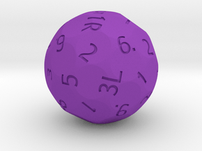Benford's Law Dice Set - First Digit d40 in Purple Smooth Versatile Plastic