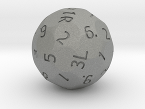 Benford's Law Dice Set - First Digit d40 in Gray PA12