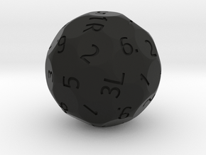 Benford's Law Dice Set - First Digit d40 in Black Smooth PA12