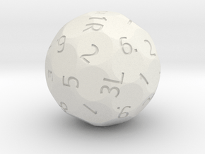 Benford's Law Dice Set - First Digit d40 in White Natural TPE (SLS)
