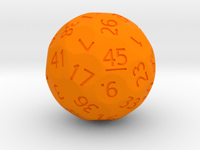 d45 Sphere Dice (Regular Edition) in Orange Smooth Versatile Plastic