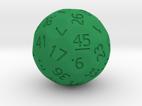 d45 Sphere Dice (Regular Edition) in Green Smooth Versatile Plastic
