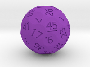 d45 Sphere Dice (Regular Edition) in Purple Smooth Versatile Plastic