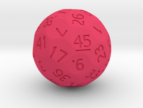 d45 Sphere Dice (Regular Edition) in Pink Smooth Versatile Plastic