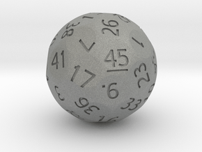 d45 Sphere Dice (Regular Edition) in Gray PA12 Glass Beads