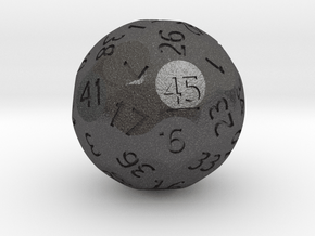 d45 Sphere Dice (Regular Edition) in Dark Gray PA12 Glass Beads