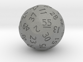 d55 Sphere Dice (Regular Edition) in Gray PA12