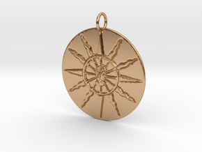 Shielded Apollo's solar chariot wheel (original) in Polished Bronze