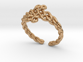 Knot ring in Polished Bronze